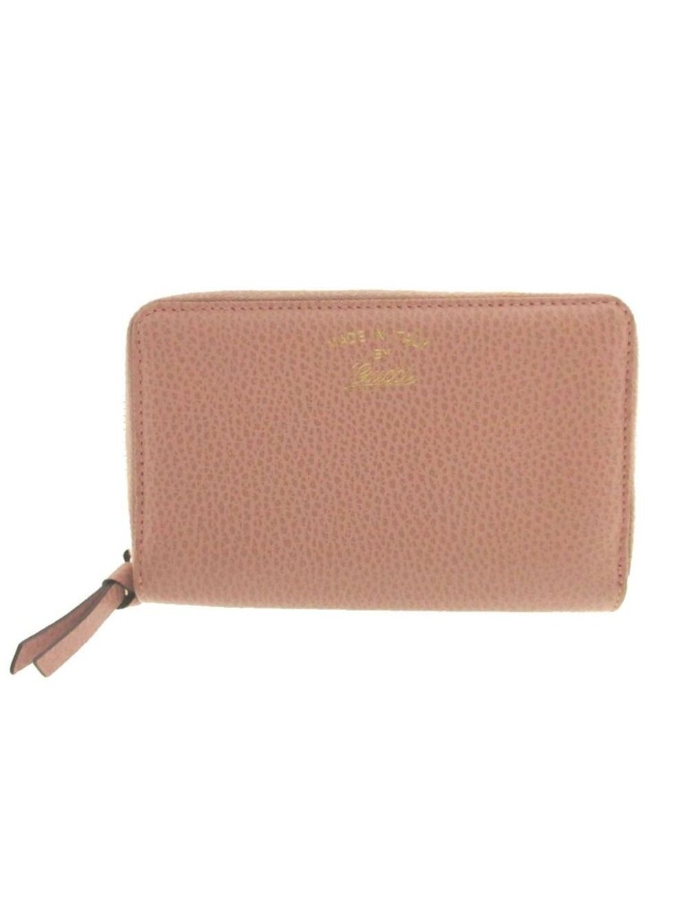 Gucci Swing Leather Pink Zip Around Wallet